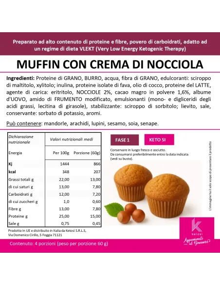 Muffin con Crema di Nocciola